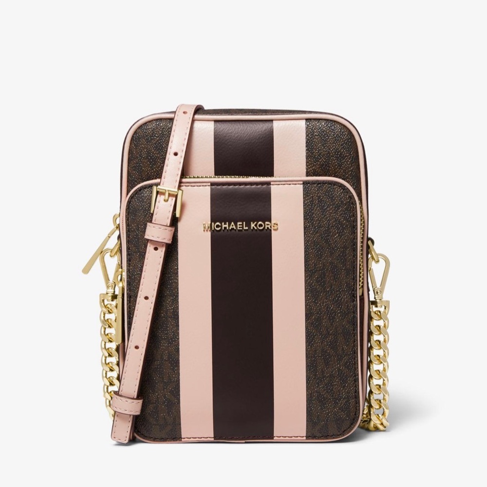 Michael Kors Medium Logo Stripe Crossbody Bag